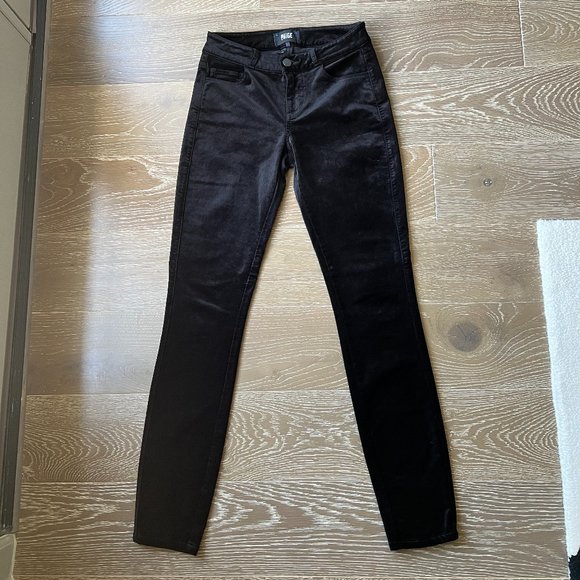 PAIGE Denim - PAIGE Verdugo Ultra Skinny Black Velvet Jeans